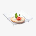 Assiette mise en bouche carree transparente