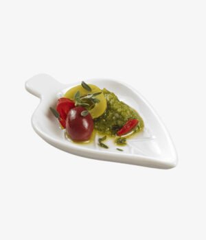 Verrine Feuille céramique 96x61x11 mm