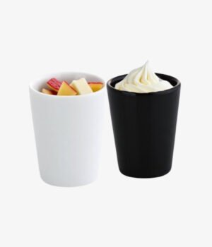Verrine Porcelaine blanc-Noir 50ml