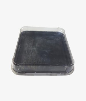 Barquette noir square base +couvercle