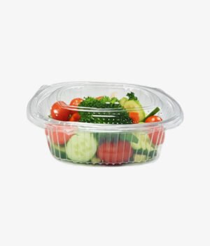 Barquette salade oval avec couvercle