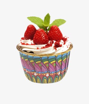Caissette à gâteau fond doré