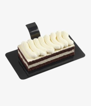 Languette plastique rectangulaire noir 10x5cm