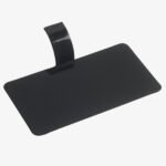 Languette plastique rectangulaire noir 10x5cm