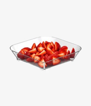 Mini plat transparent 6x6cm 25ml