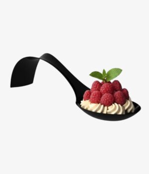 Mise en bouche cuillère goute noire