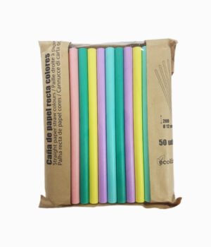 Paille Droite a papier Divers Couleurs