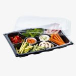 Plateau fraicheur 7 compartiment noir 30x19x3 avec couv