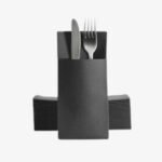 Serviette 40X40 noir Canguro 1/8
