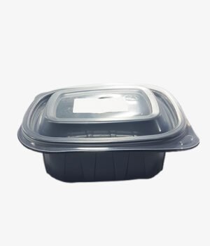 Barquette noir micro-onde avec couvercle
