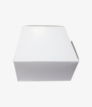 boite à gateau en carton unie blanche