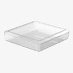 Barquette carrée transparente cristal avec Couvercle