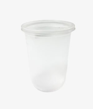 Pot en plastique micro-onde avec couvercle 1000ml