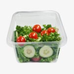 Barquette Square transparent avec couvercle