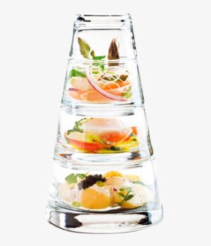 Assortiment 3 verres+ couvercle vertigo pyramide