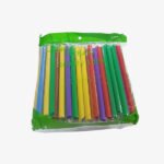 Paille Fluorissante Droite 10mm Large Enveloppé