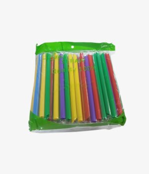 Paille Fluorissante Droite 10mm Large Enveloppé