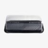 Barquette Rectangulaire Noir Cloche 35x15x10cm